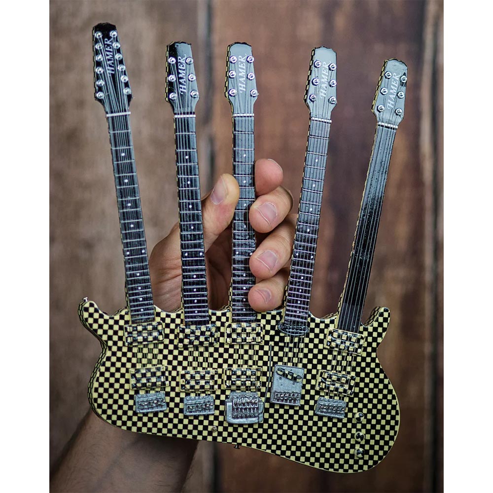 CHEAP TRICK チープトリック - RICK NIELSEN Five - Neck Checkered / ミニチュア楽器 - PGS